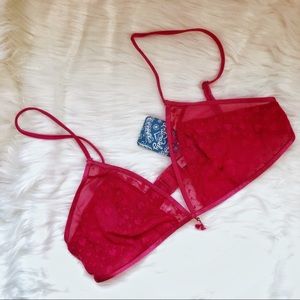 🆕 NWT Free People Lucy Raspberry Pink Bralette